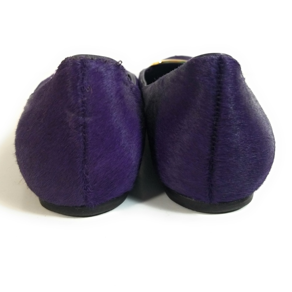 Tory Burch Jess Women Purple Calf Hair Loafers 8 M - Picture 6 of 8